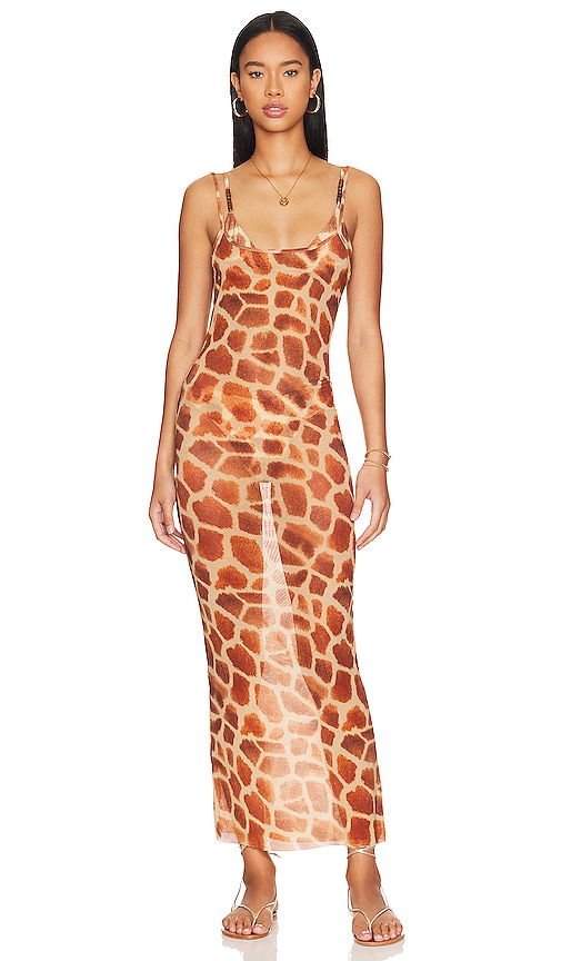 giraffe print maxi dress ZIMMERMANN Wanderlust Braid Trim Dress | Leopard