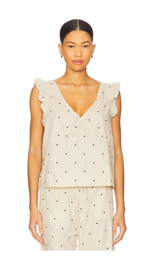 Weworewhat Ruffle Sleeve Boxy Top In White