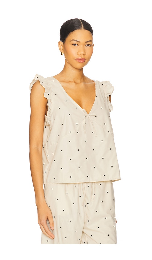 Weworewhat Ruffle Sleeve Boxy Top In White