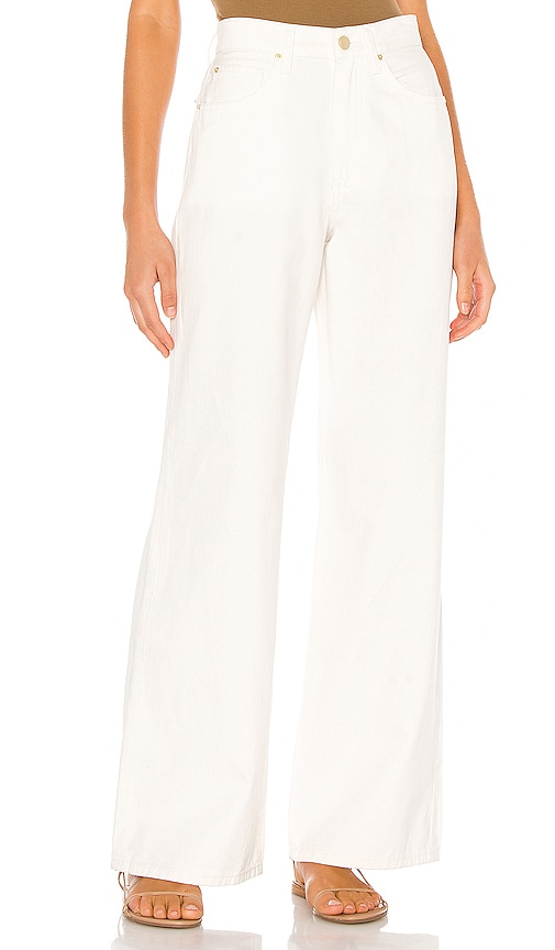 high rise wide leg white pants