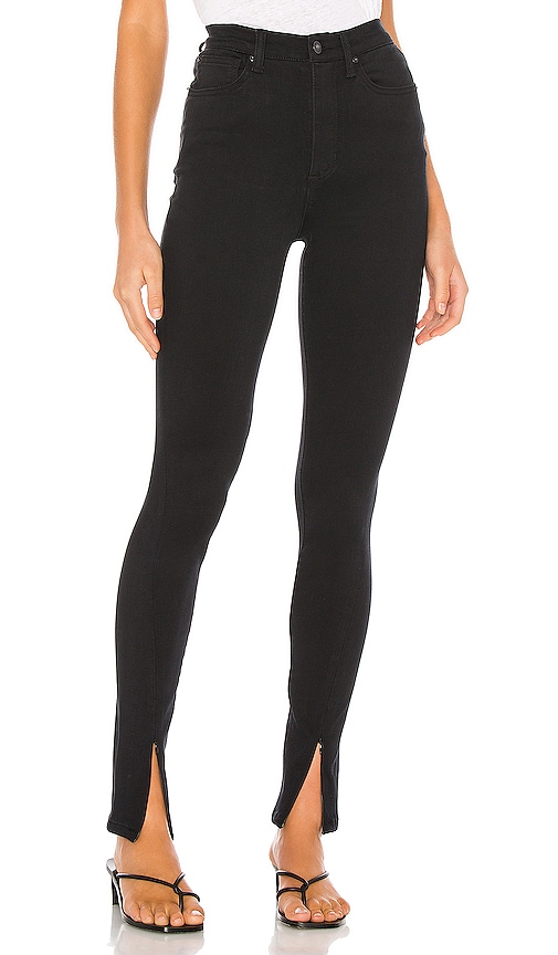 WeWoreWhat High Rise Skinny Zip in Jet | REVOLVE