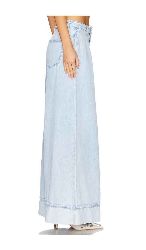  Weworewhat Jeans Pleated Wide Leg In Denim-light. Größe 24. Also In 25. 