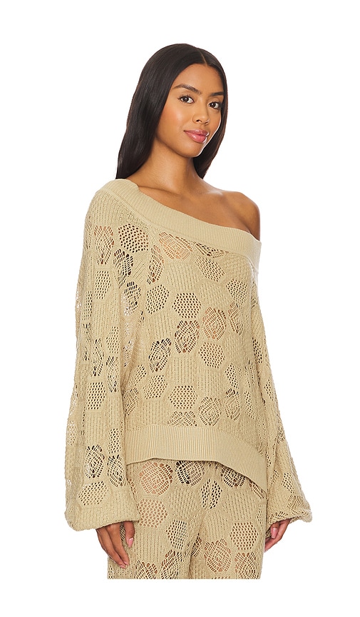 Shop Weworewhat One Shoulder Sweater In Pale Gold