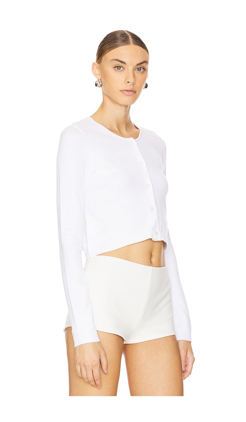 Shop Weworewhat Cropped Cardigan In Classic White