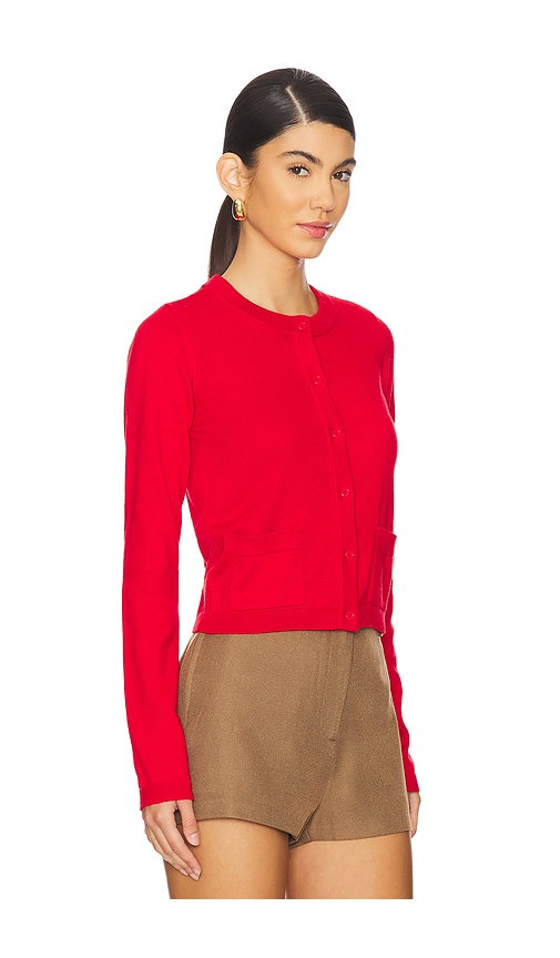 Shop Weworewhat Crewneck Cardigan In Red