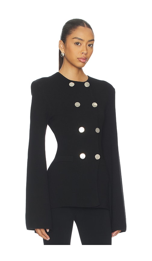 WeWoreWhat Cinched Waist Peplum Sweater in Black. - size M (also in XS)