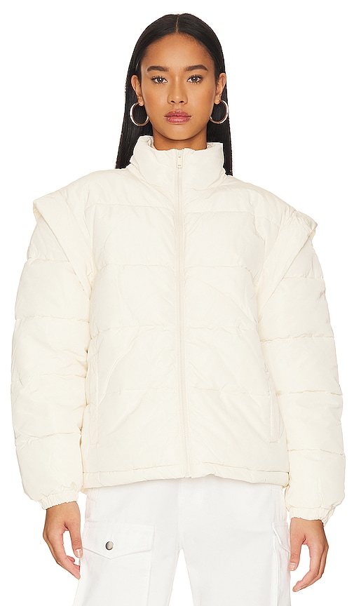 Shop Weworewhat Snap Off Sleeve Puffer Jacket In Ivory