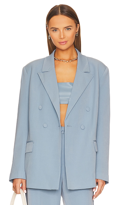 WeWoreWhat Double Breasted Blazer in Blue