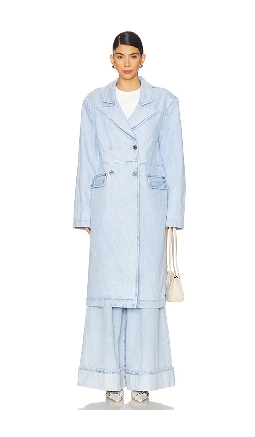 WEWOREWHAT DENIM BLAZER JACKET 