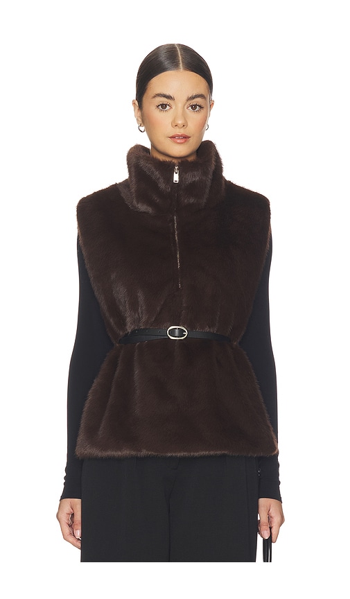 Faux Fur Mockneck Vest