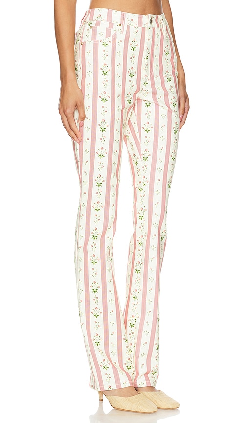 Shop Weworewhat Mid Rise Ankle Flare Pant In Lemon Icing Multi