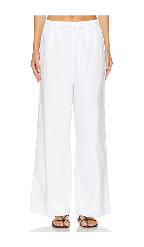 WeWoreWhat Tie Waist Pant in Classic White