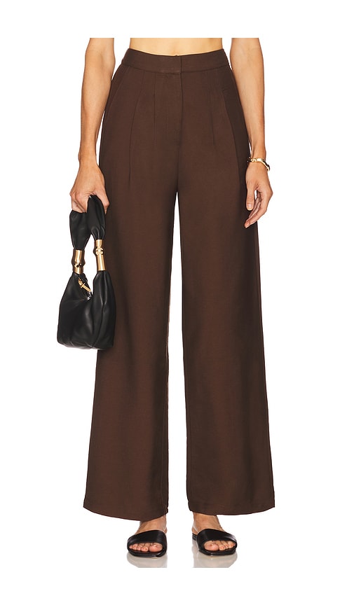 x REVOLVE Tailored Pant in Brown. - size 6 (also in 0, 10, 2, 4, 8)