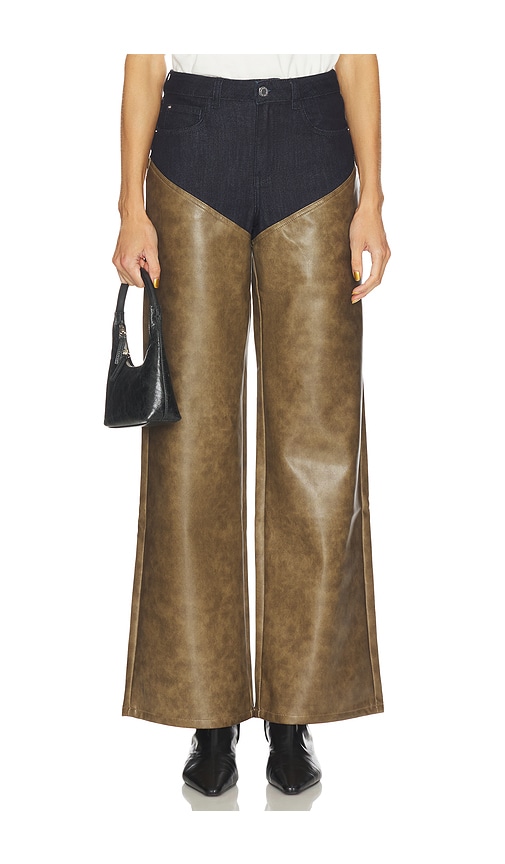 High Rise Straight Leg Two Toned