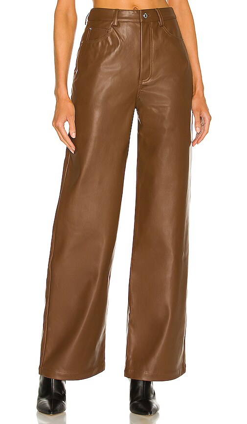 WeWoreWhat Vegan Leather High Rise Dad 