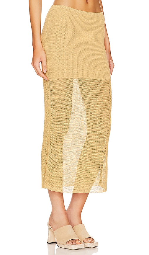 Shop Weworewhat Knit Midi Skirt In Desert