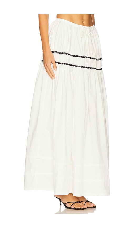 Weworewhat Tiered Midi Skirt In White