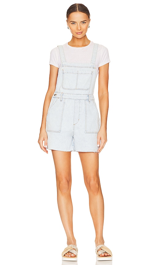 Weworewhat Slit Overall Short In Blue
