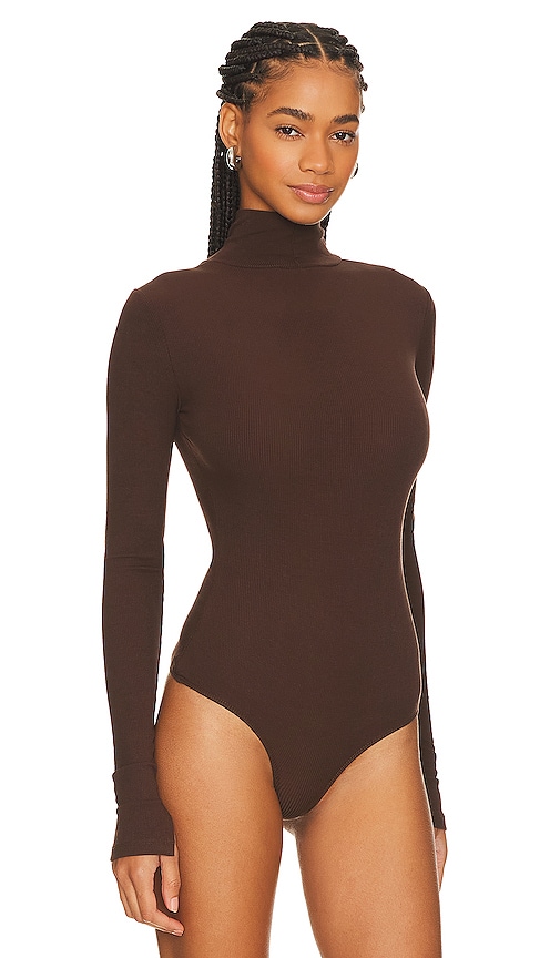  Weworewhat Bodysuit Mit Stehkragen In Brown. Größe M. Also In L, Xl. 