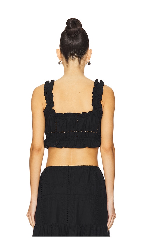  Weworewhat Ruffle Button Crop Top In Black. Size S. Also In M. 