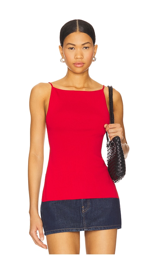 High Straight Neck Top in Red. - size L (also in M, S, XL, XS) - WeWoreWhat - Modalova