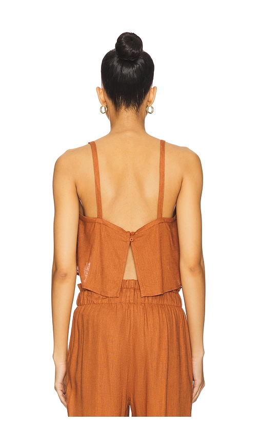  Weworewhat Linen Trapeze Tank In Brown. Size M. Also In Xs. 