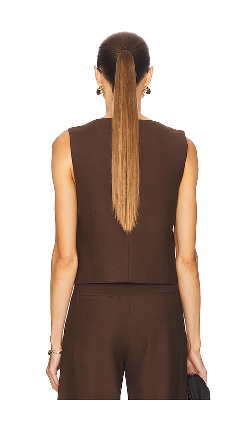  Weworewhat Eng Anliegende Weste Mit Rundem Ausschnitt In Brown. Größe S. Also In Xs, M, Xl. 