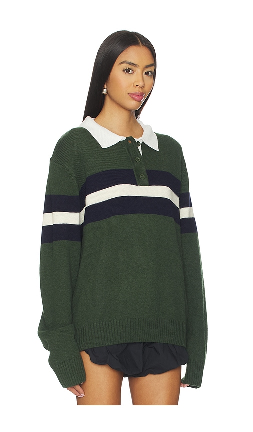 Weworewhat Knitted Rugby Shirt In Green