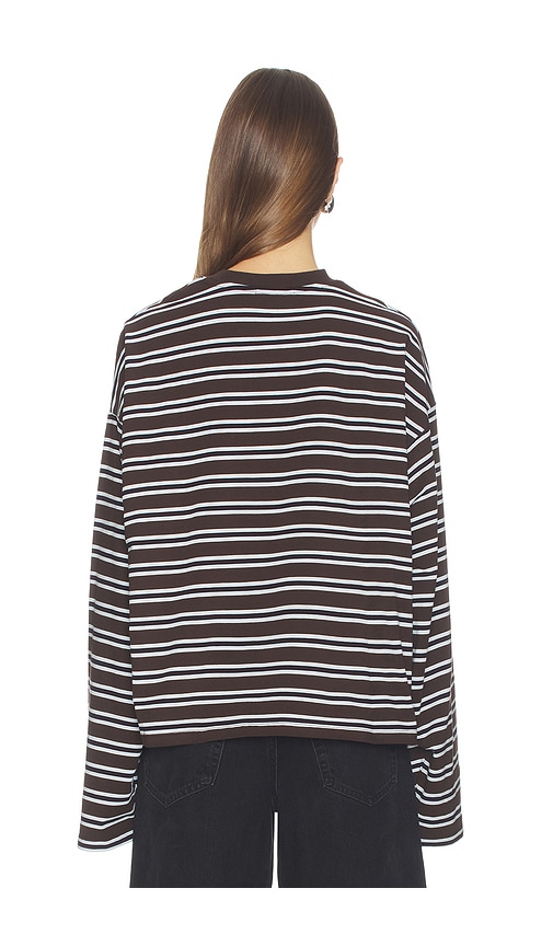  Weworewhat Boxy Oversized Crew Neck In Brown,blue. Size S/m. Also In Xxs/xs, L/xl. 
