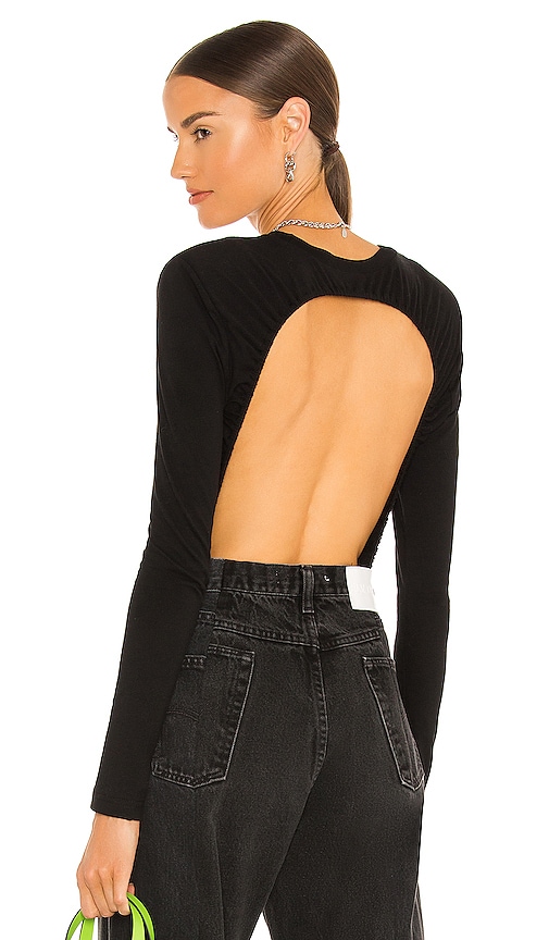 WeWoreWhat Open Back Bodysuit in Black REVOLVE