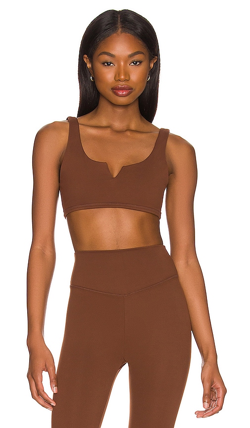 WeWoreWhat Slit Scoop Bra Top in Cappuccino