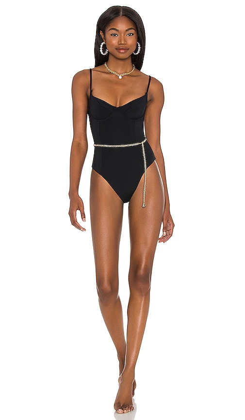 WeWoreWhat Danielle One Piece in Black REVOLVE