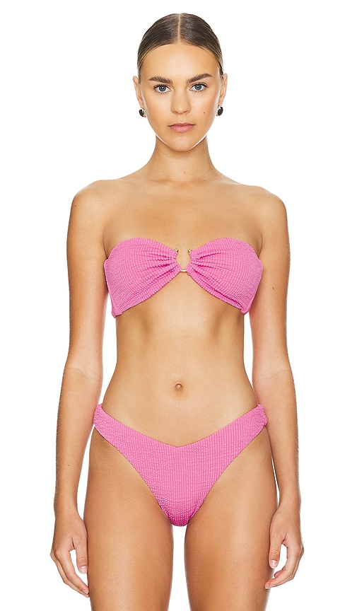 Shop Weworewhat U Ring Bikini Top In Bubblegum Pink