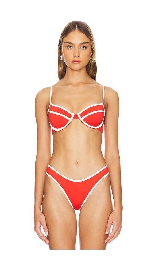 Weworewhat Underwire Bikini Top In Red