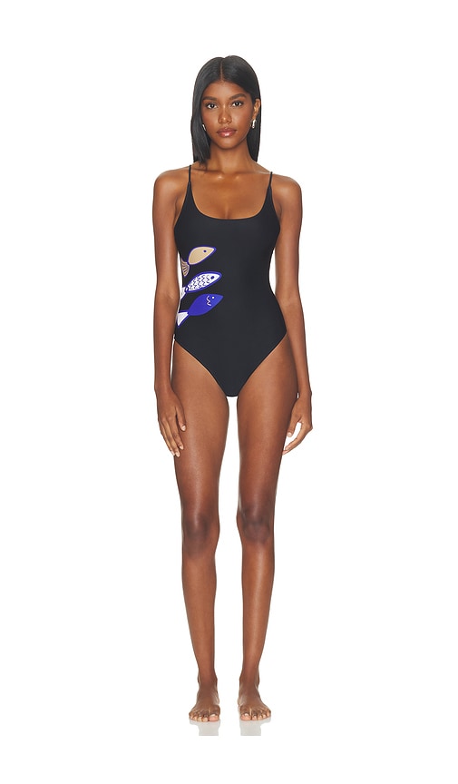 WeWoreWhat Bungee Scoop One Piece in Black. - size M (also in S)