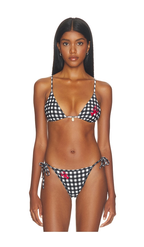 WeWoreWhat Cooper Bikini Top in Black. - size XS (also in S, M, L)