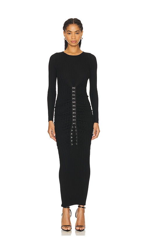 Shop Wynn Hamlyn Olivia Knit Maxi Dress In Black