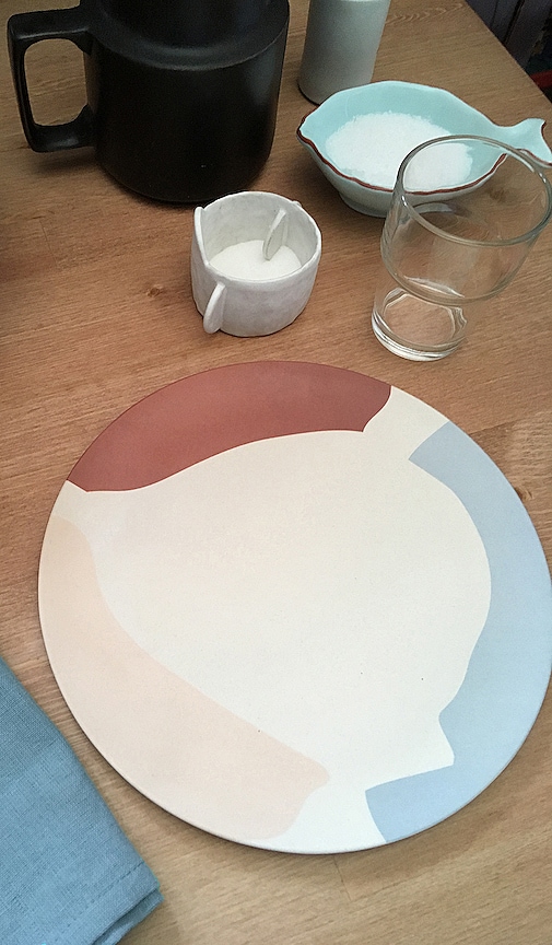 Shop Xenia Taler Helen Dinner Plates Set Of 4 In Baby Blue,white