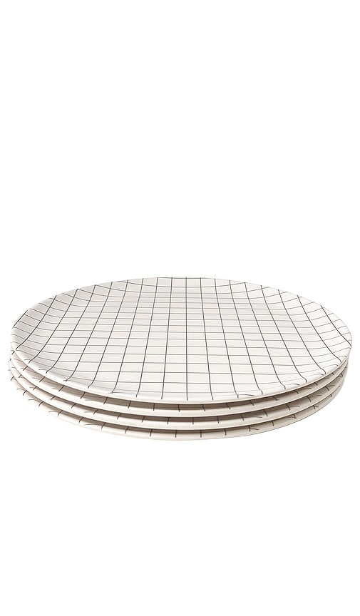 Shop Xenia Taler Mini Metric Side Plates Set Of 4 In White