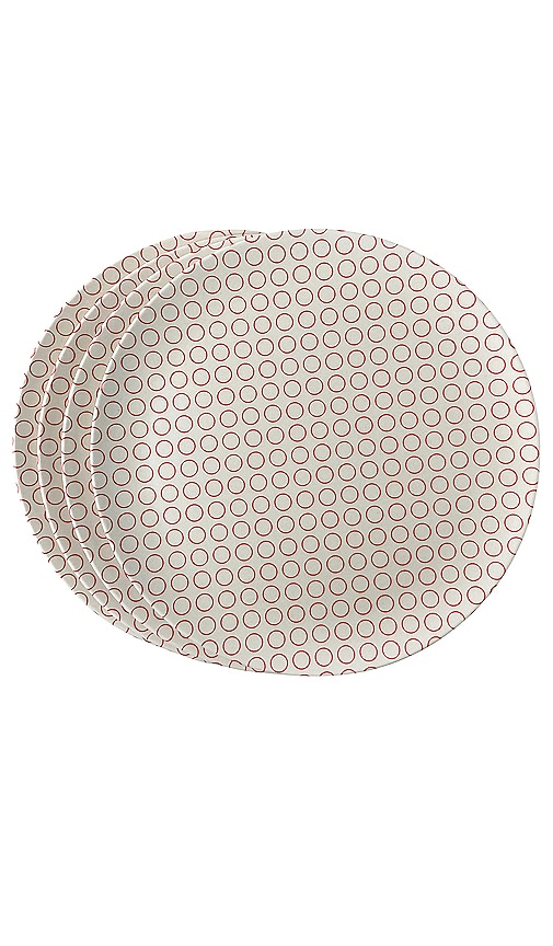  Xenia Taler Essteller Circles Circles Dinner In Orange. 