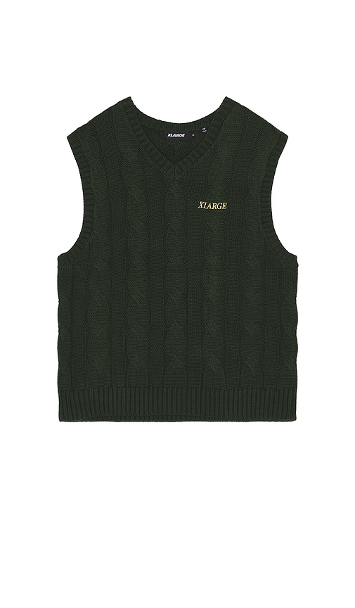 Shop Xlarge Cable Knit Vest In 그린