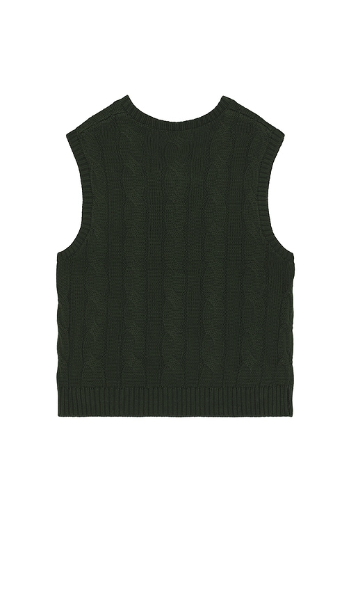 Shop Xlarge Cable Knit Vest In 그린