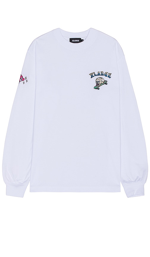 Shop Xlarge Good Time Long Sleeve Tee In 白色