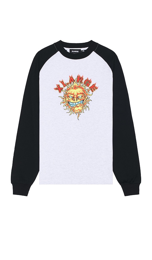 XLARGE FLAME RAGLAN LONG SLEEVE TEE 