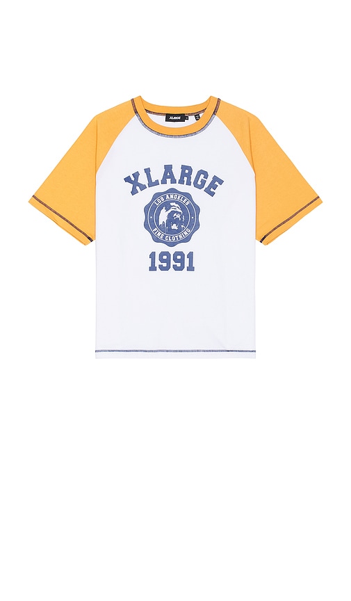 Shop Xlarge Color Scheme Stitch Raglan Tee In White