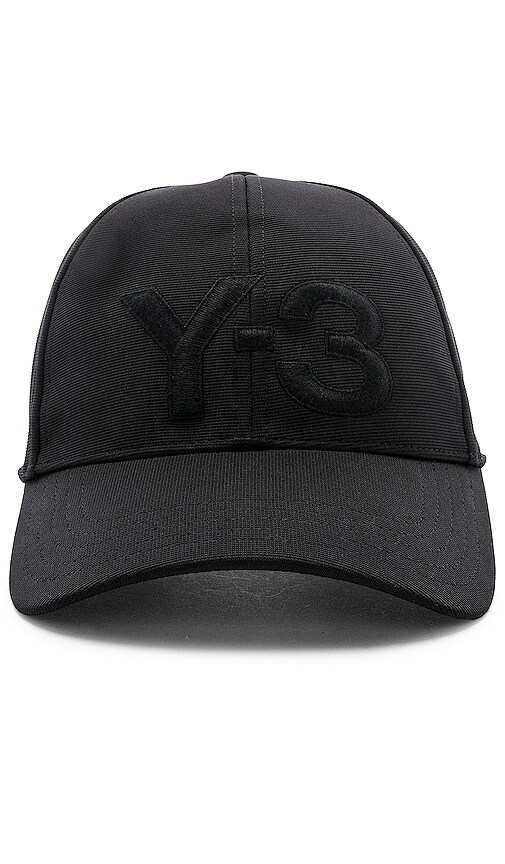 Y-3 Yohji Yamamoto Logo Cap in Black