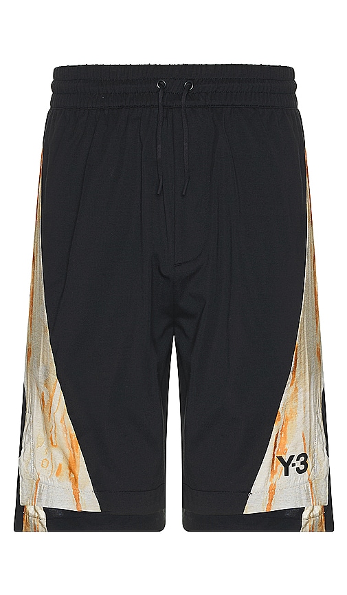 Shop Y-3 Rust Dye Shorts In 黑色 & 迷彩色