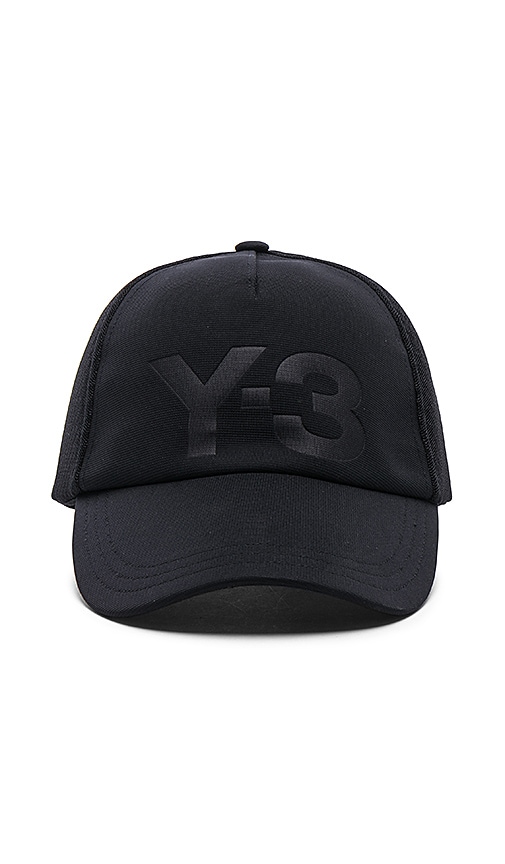Y-3 Yohji Yamamoto Trucker Cap in Black 