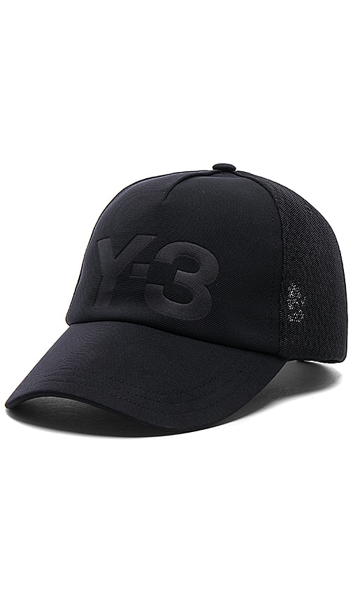 y3 trucker cap black