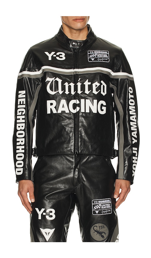 Y-3 Yohji Yamamoto x NBHD Leather Racer Jacket in Black